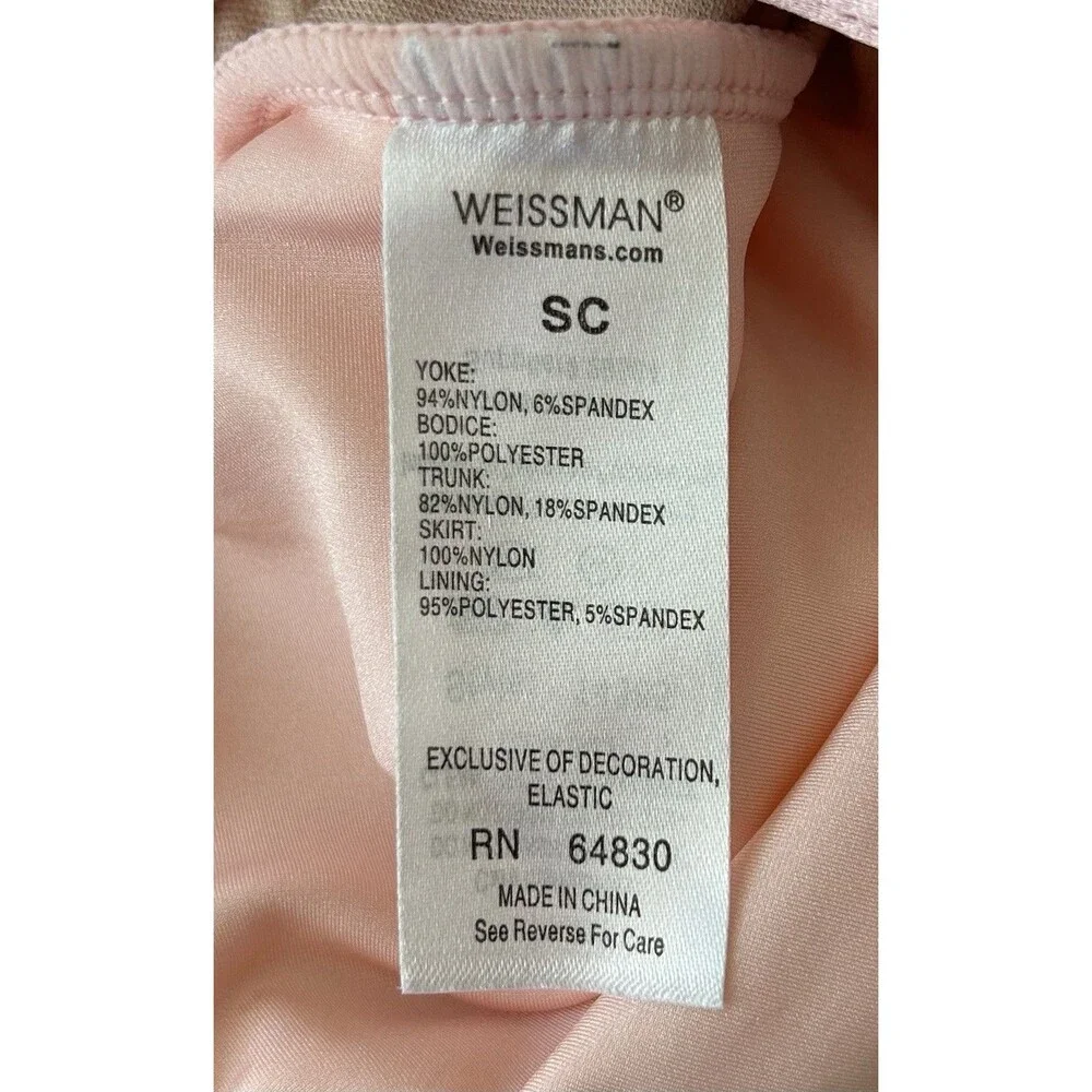 NWOT Weissman Girls Pink Sequin Tutu Dance Dress Costume SC 14385